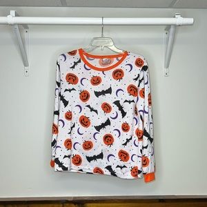 Halloween Graphic Long Sleeve Pajama Top- XL